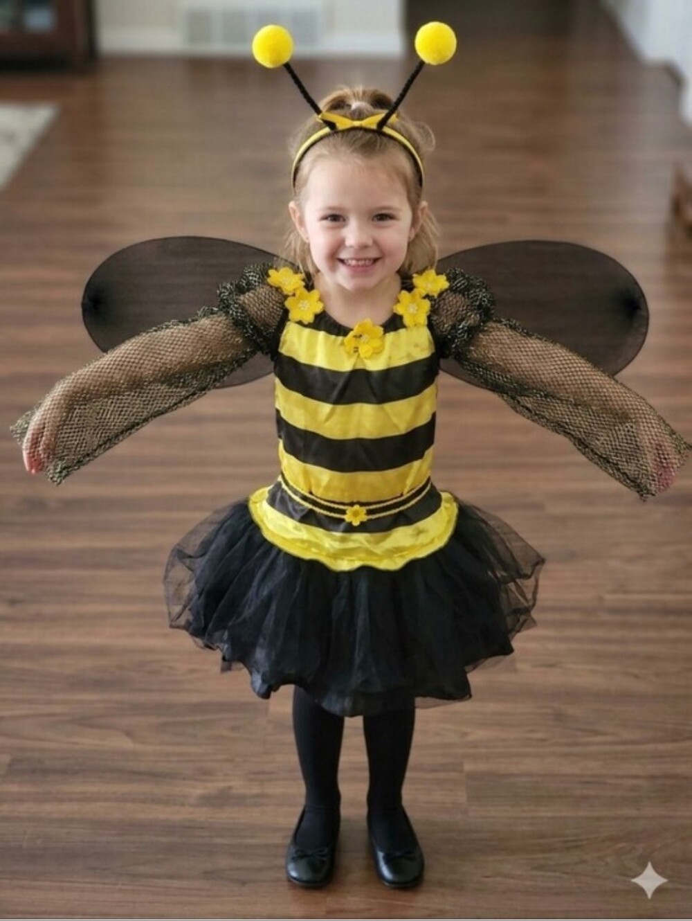 Rubie's Costume Co. Bumble Bee Costume Set Dress Wings & Headband Child's Medium